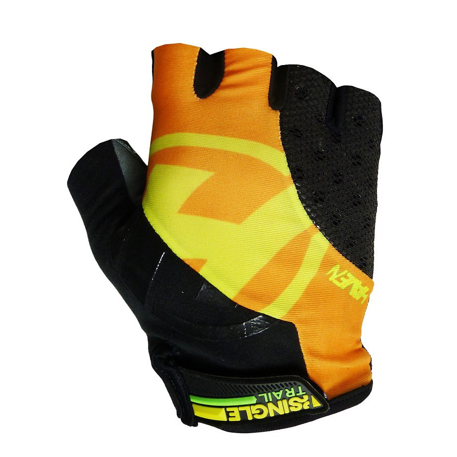 Rukavice krátkoprsté Haven Singletrail Short - černé-oranžové, XS