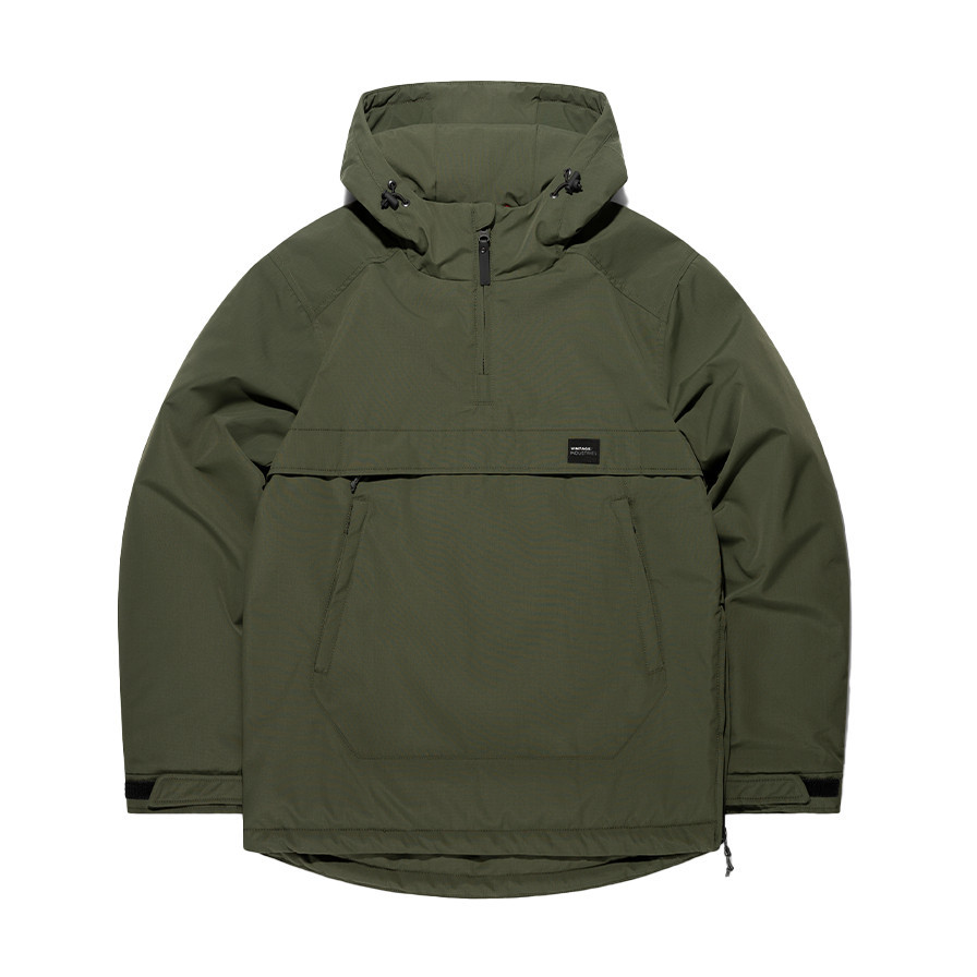 Bunda Vintage Industries Oscar Anorak - olivová, M