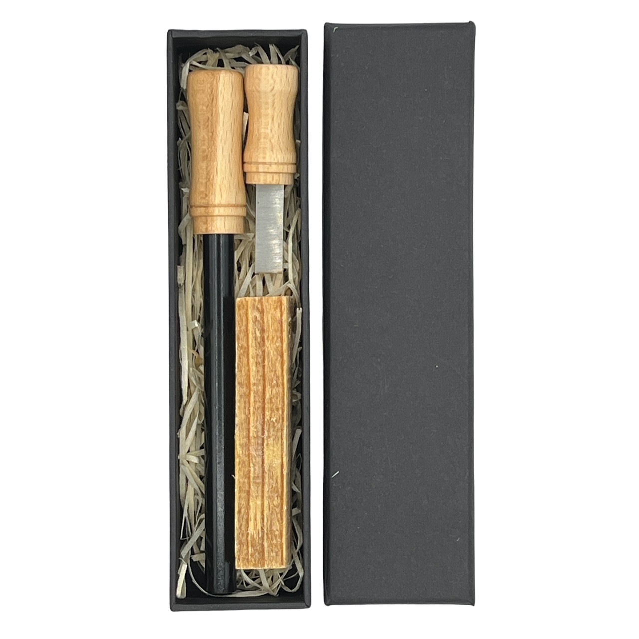 Dárková sada křesadla Bukovka HG XXL v černé krabičce - černá-hnědá