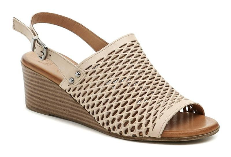 Wild 061-3419-D béžová dámská letní obuv na klínku
