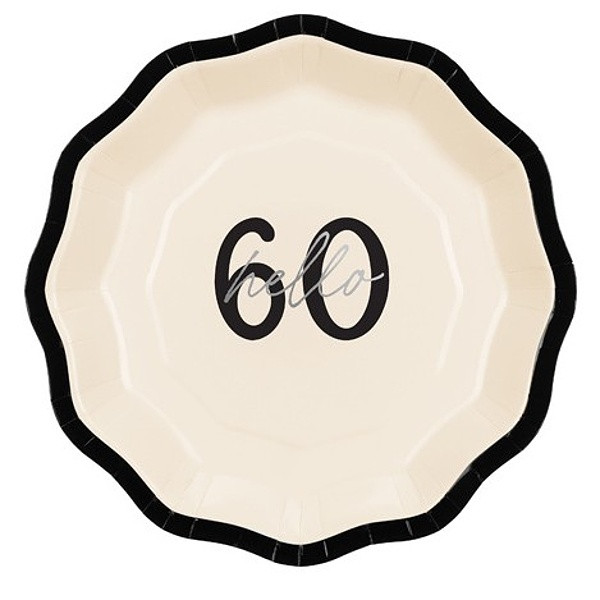 Talířky papírové Hello 60 18 cm 6 ks