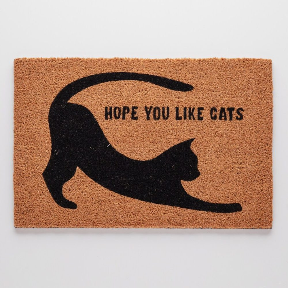 HOME&YOU Rohožka z kokosového vlákna kočka 40 x 60 cm