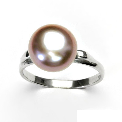 Stříbrný prstýnek, přírodní perla 11-12 mm růžová velká, prsten ze stříbra, T 1510