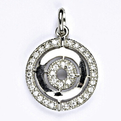 Stříbrný přívěšek s čirými zirkony , přívěšek ze stříbra, 4,31 g