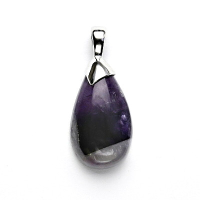 Stříbrný přívěsek, přírodní ametyst, 7,97 g