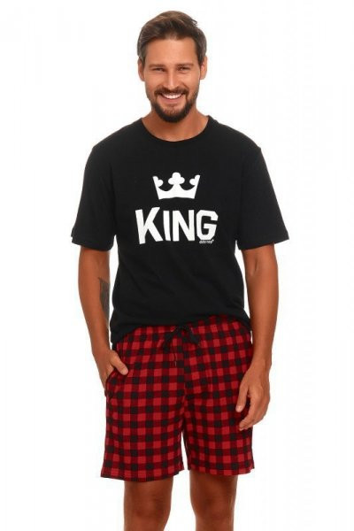 Doctor nap PMB 9952 red Pánské pyžamo S černá