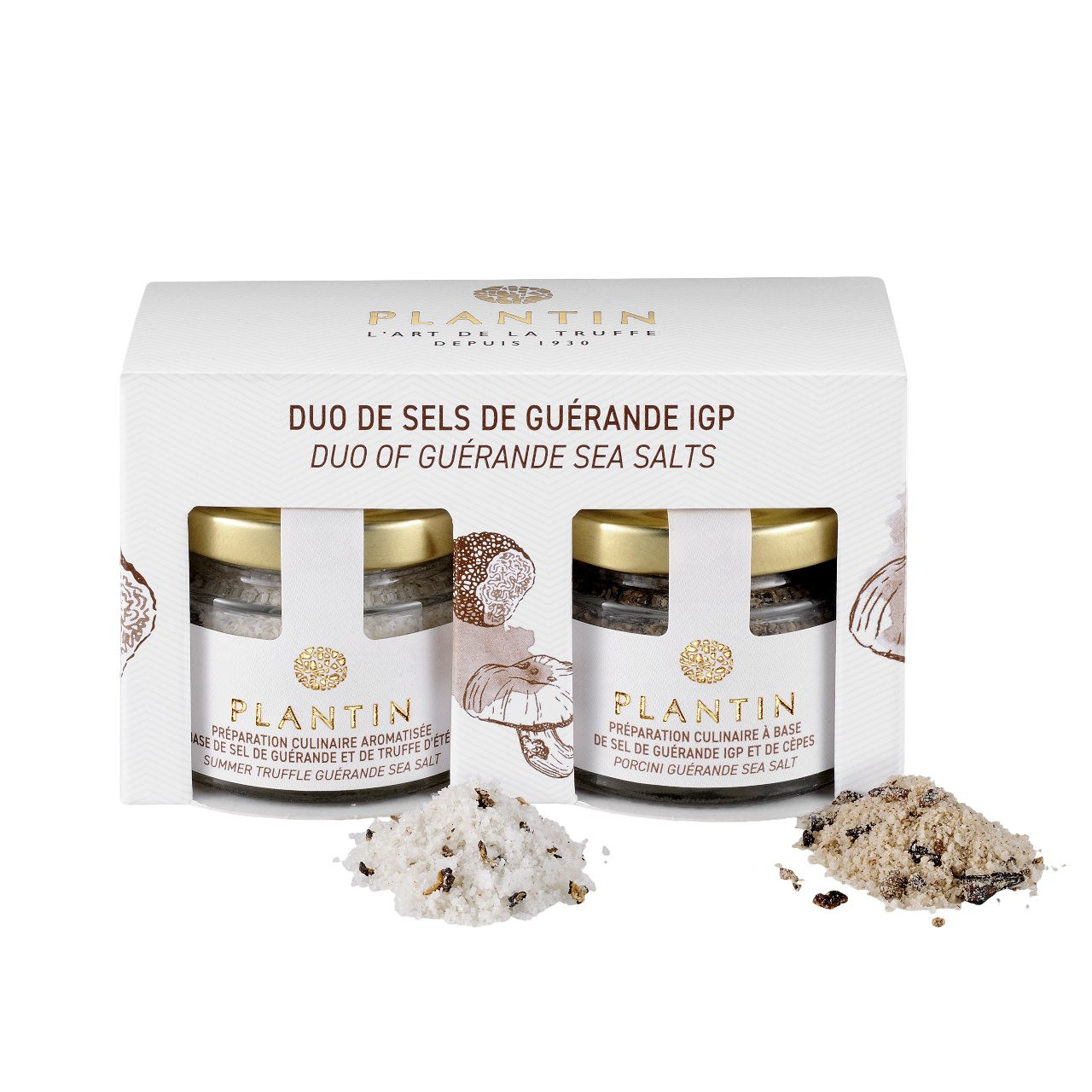 Sůl GUÉRANDE, sada 2 ks, letní lanýž & hříbky, PLANTIN