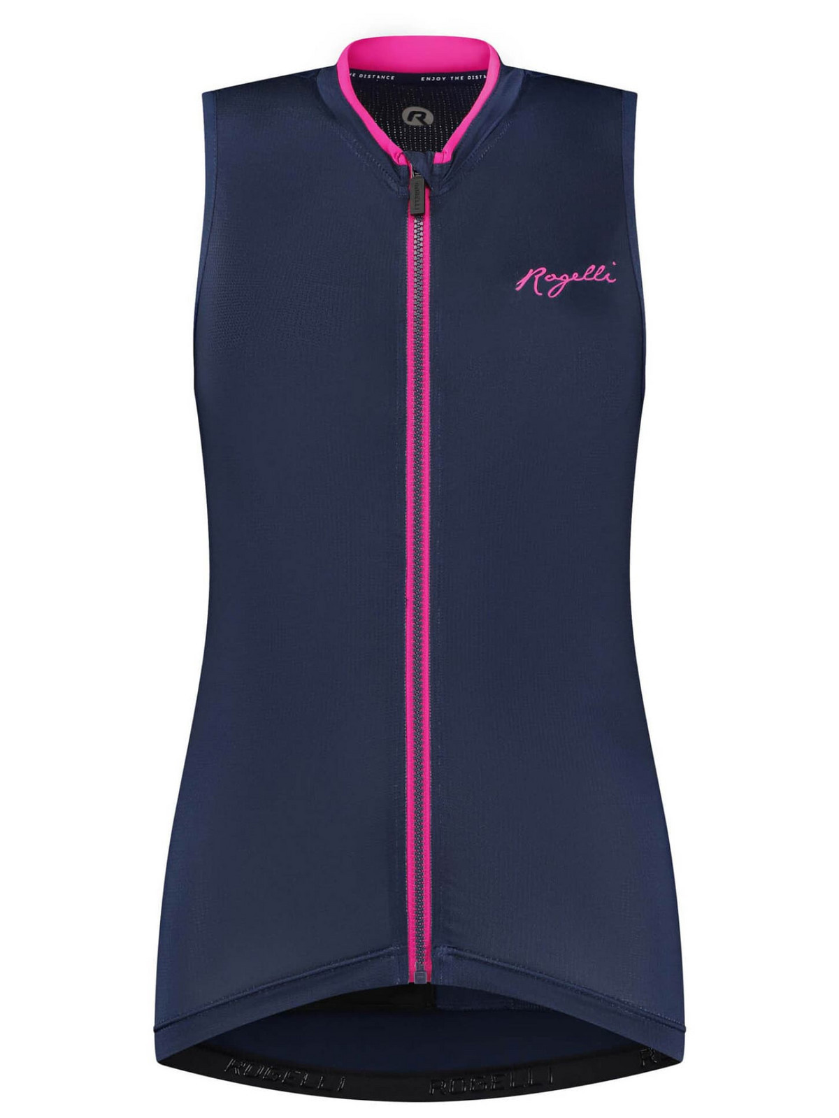 Dámský vzdušný cyklodres ESSENTIAL bez rukávů, modro-růžový M