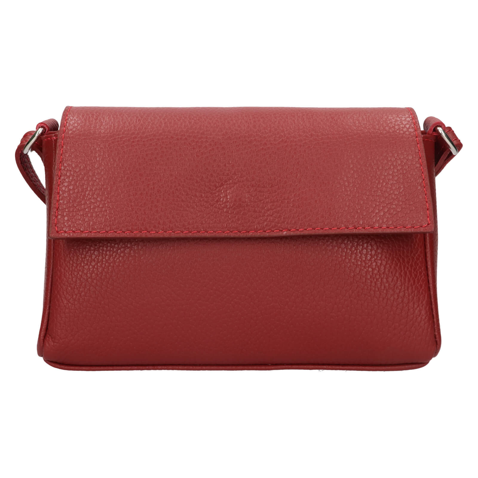 Dámská kožená crossbody kabelka Italia Darina - tmavě červená