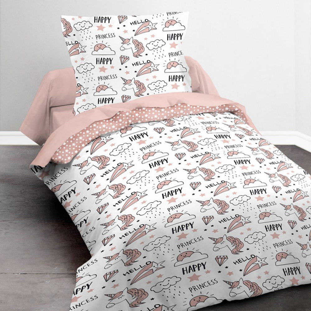 TODAY KIDS povlečení mikrovlákno Happy Uni 140x200/63x63 cm