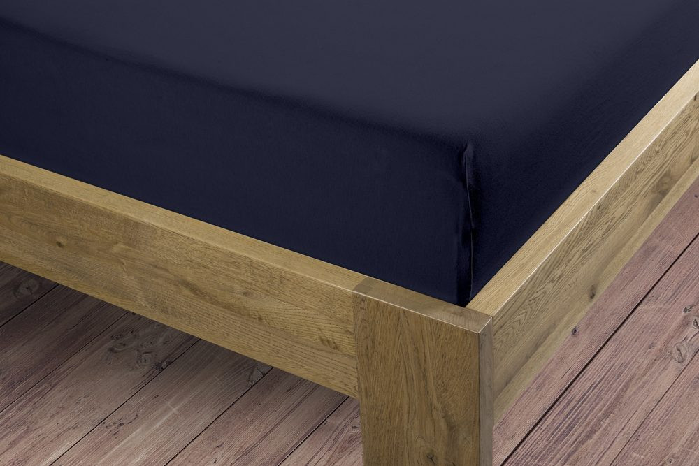 Bierbaum jersey prostěradlo tm. modrá - 140-160 x 200 cm