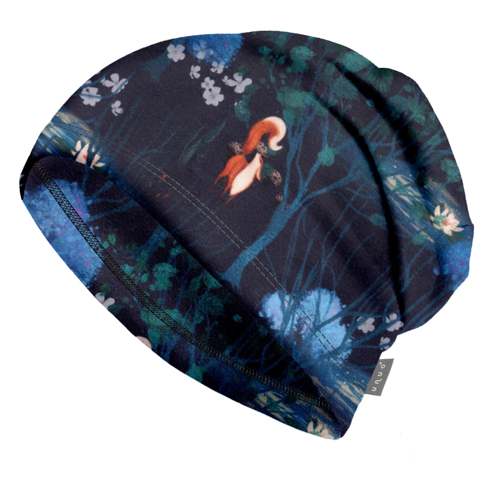 Unuo Unuo, Dětská čepice fleecová spadená, Čarovná liška Velikost: S 8596227090112