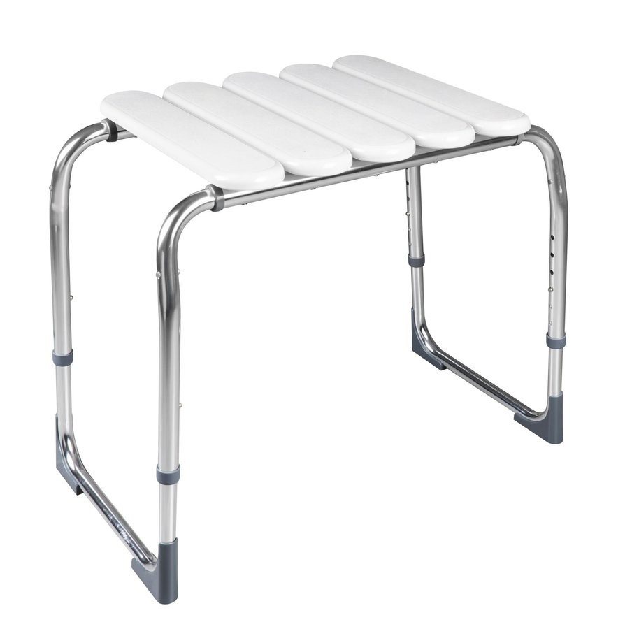 RIDDER HANDICAP koupelnová stolička, výškově nastavitelná, chrom/bílá A172101