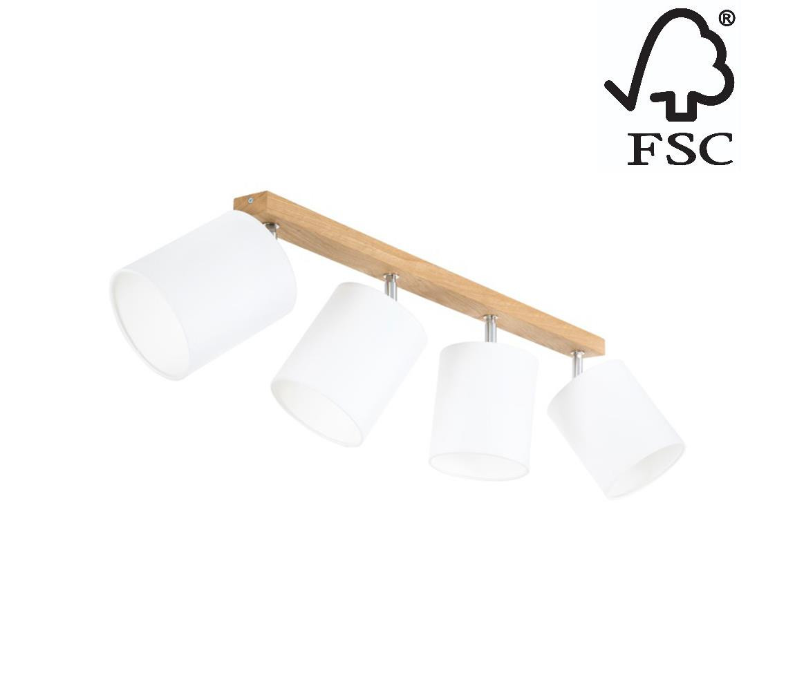 56744474 - Bodové svítidlo APRILLIA 4xE27/25W/230V dub bílá