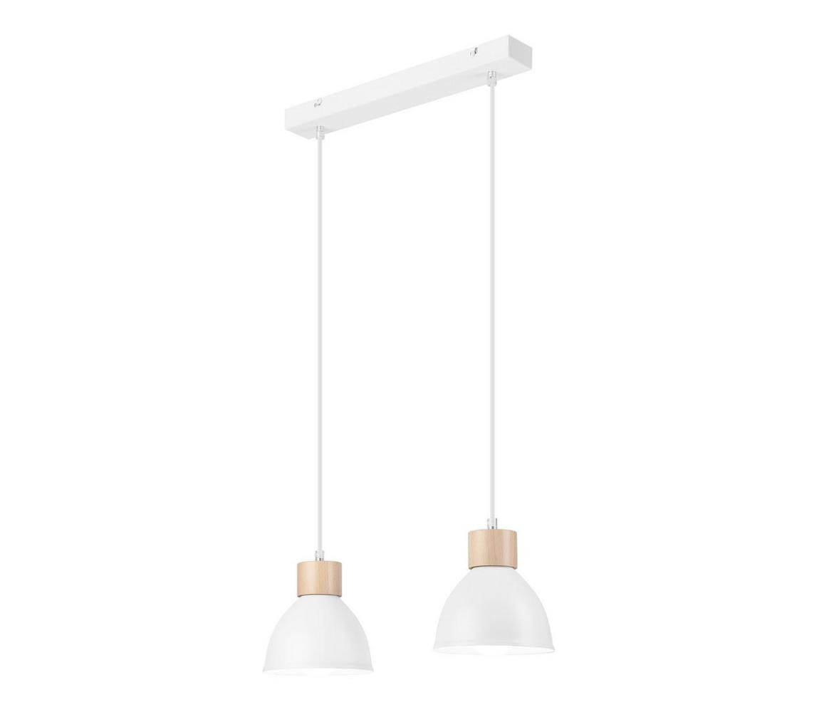 Lustr na lanku NICO 2xE27/60W/230V bílá