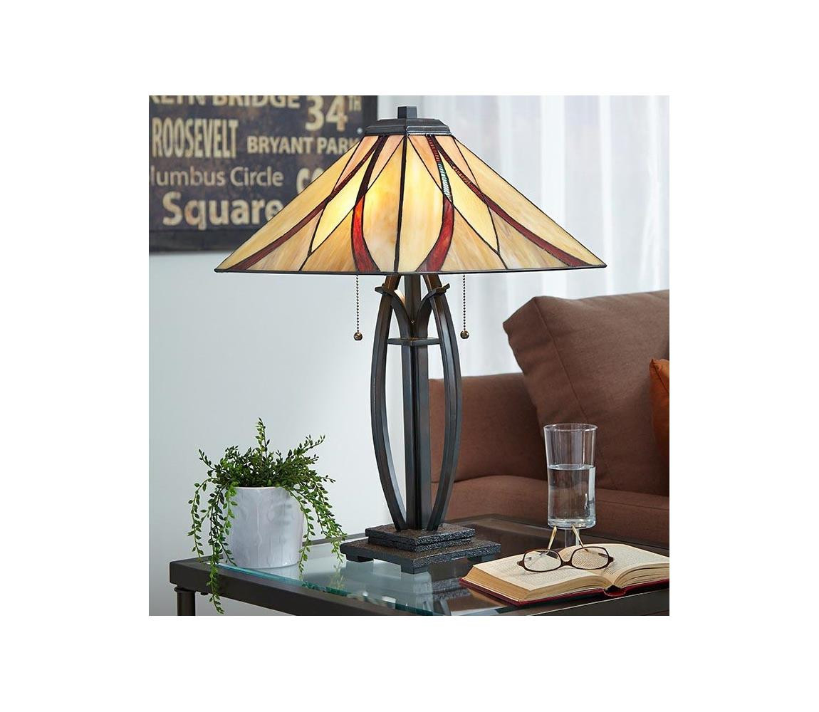 Elstead Elstead QZ-ASHEVILLE-TL - Stolní lampa ASHEVILLE 2xE27/60W/230V