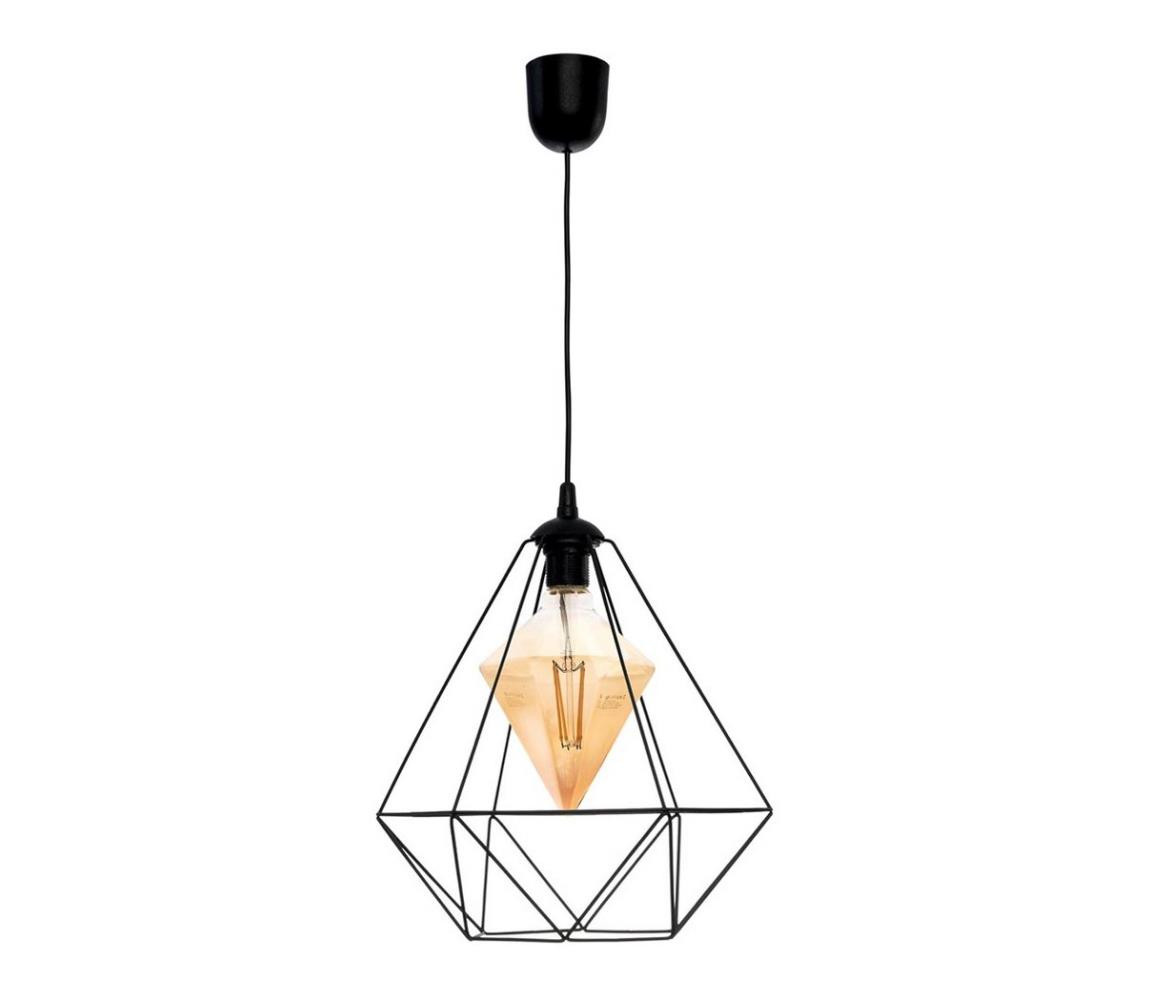 LED Lustr na lanku ALAMBRE 1xE27/4W/230V černá