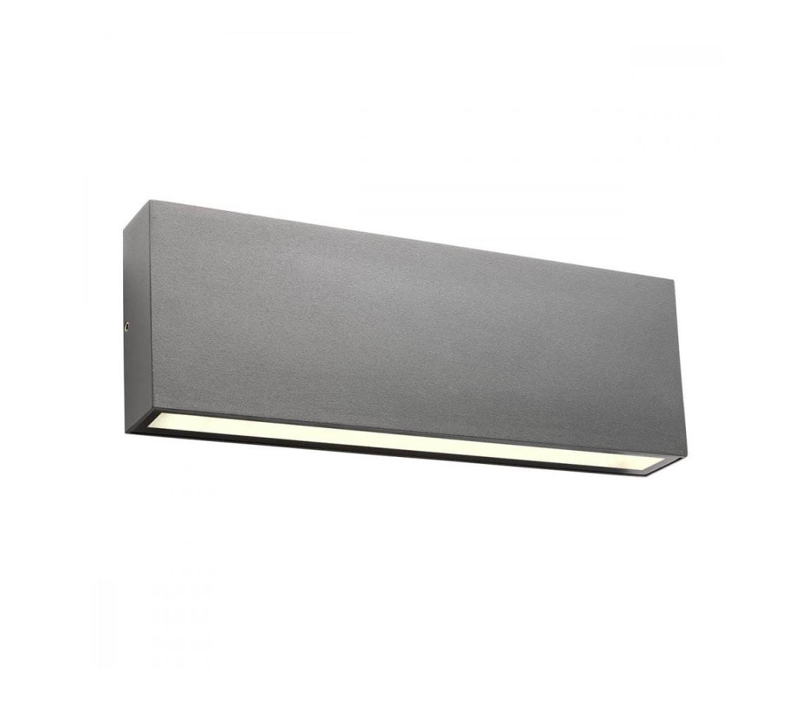 Redo Redo 90388 - LED Venkovní nástěnné svítidlo KAMAL LED/15W/230V 3000K IP54 šedá