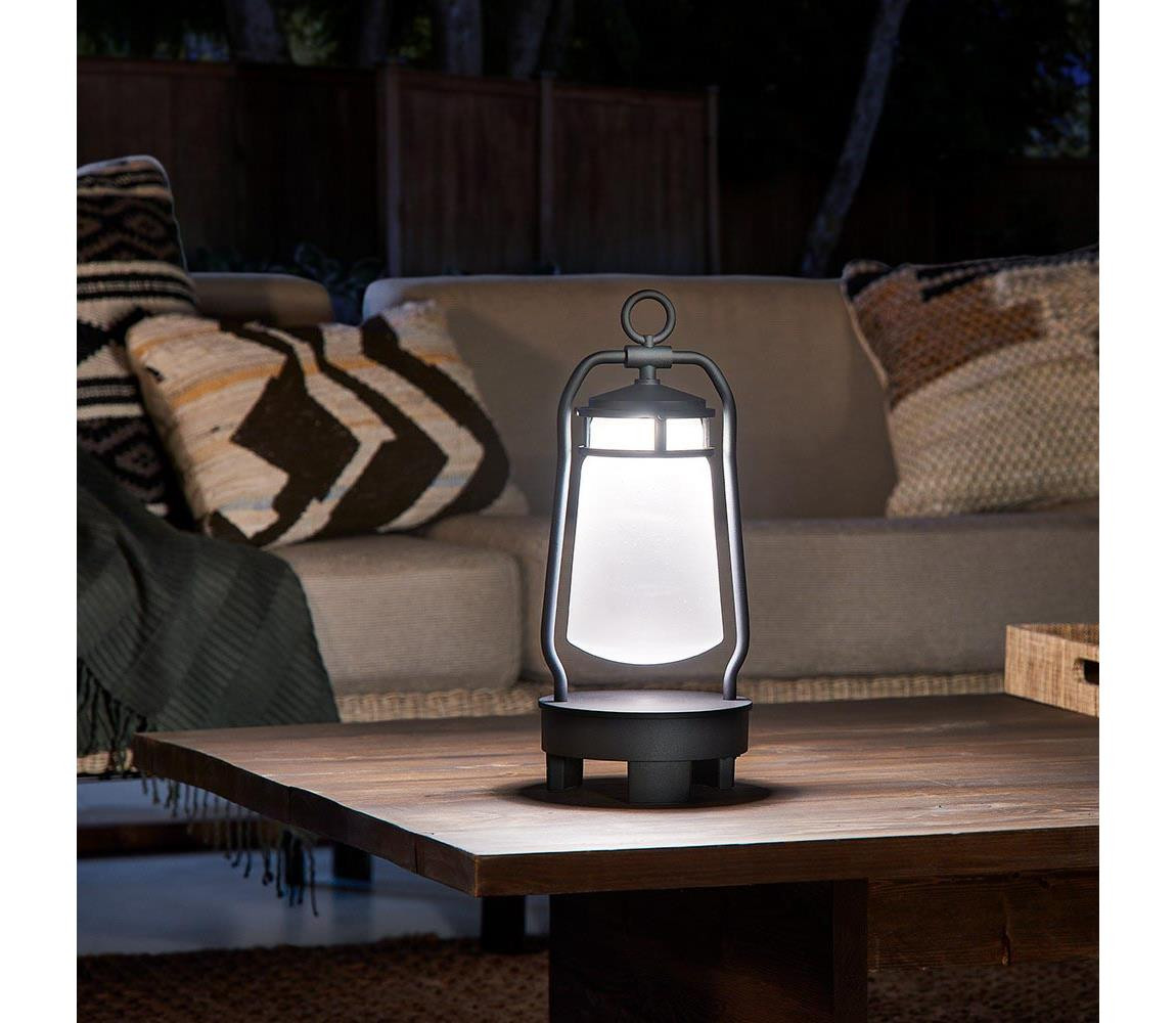 Elstead Elstead KL-LYNDON-BT-B-BK - LED Venkovní lampa s reproduktorem LED/3W/230V IP44