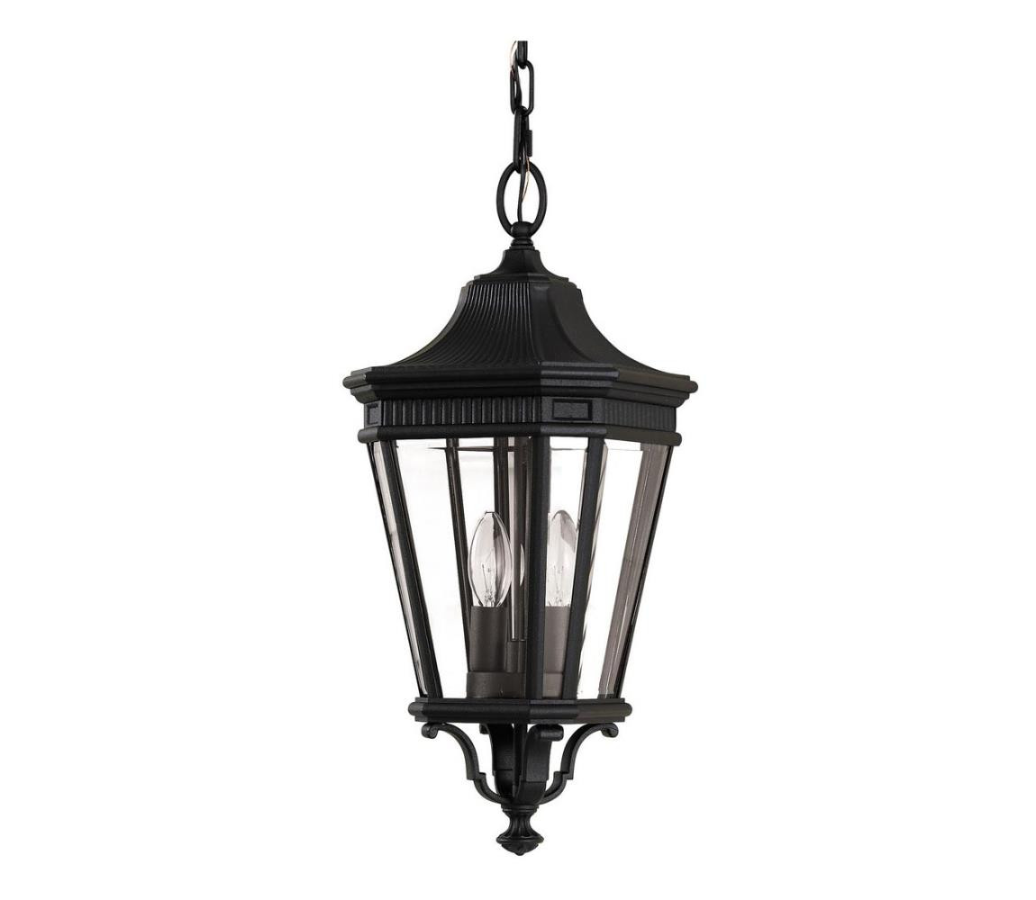 Elstead Feiss FE-COTSLN8-M-BK - Venkovní lustr COTSWOLD LANE 2xE14/60W/230V černá