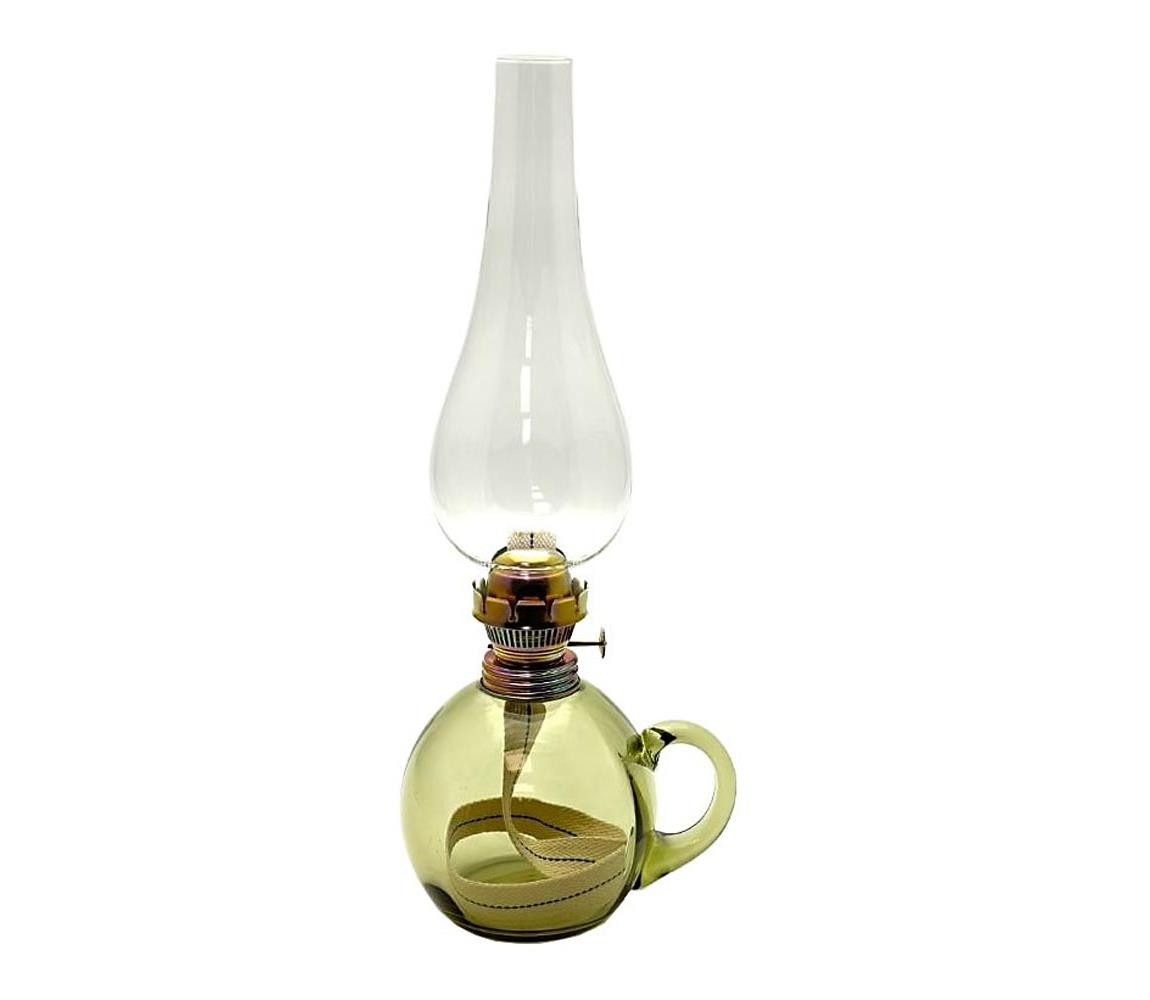 Floriánova huť Petrolejová lampa SOFIE 38 cm lesní zelená