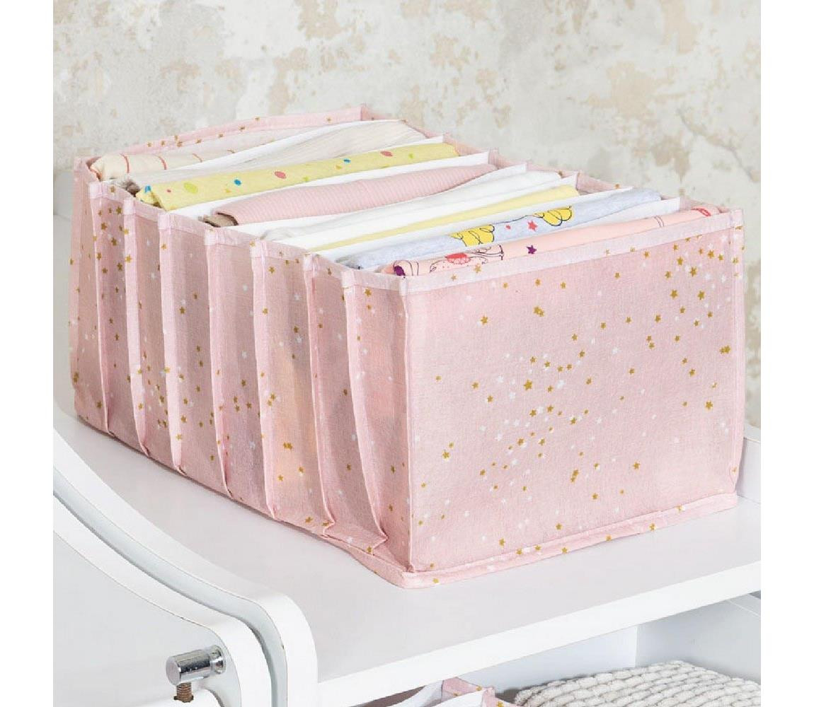 Organizér do skříně 37,5x24,5x17,5 cm růžová