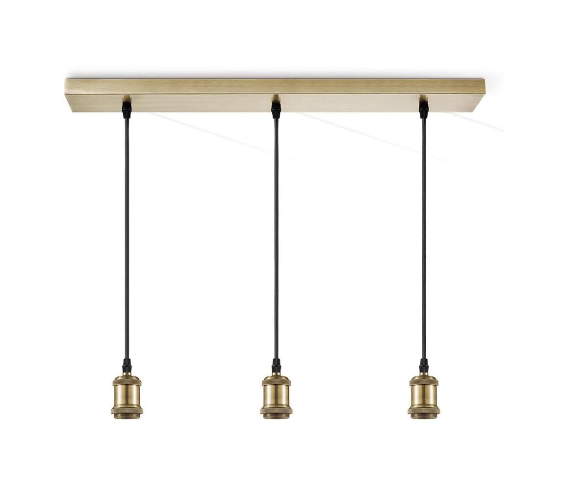 Home Sweet Home Napájecí kabel VINTAGE 3xE27/40W/230V mosaz