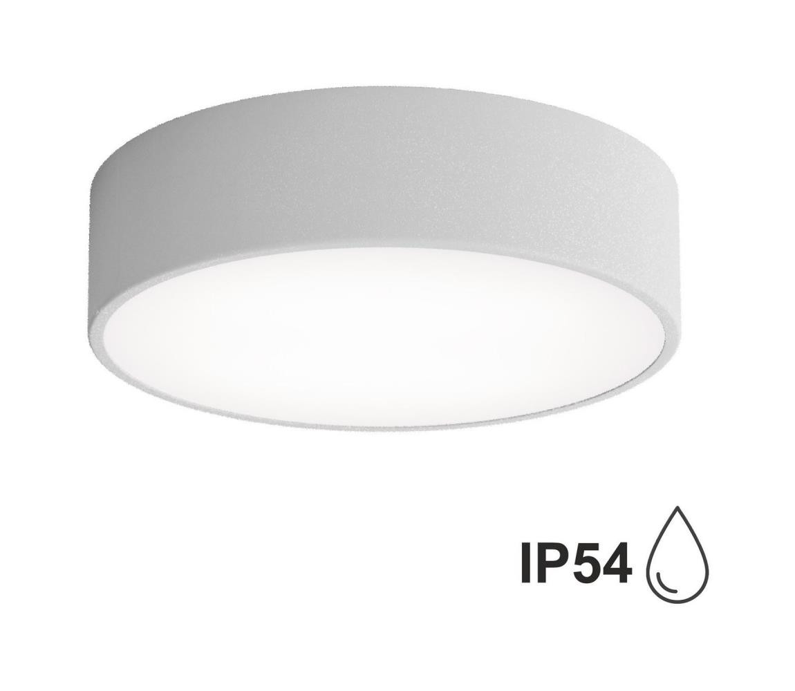 Venkovní stropní svítidlo se senzorem CLEO 2xE27/24W/230V pr. 30 cm šedá IP54