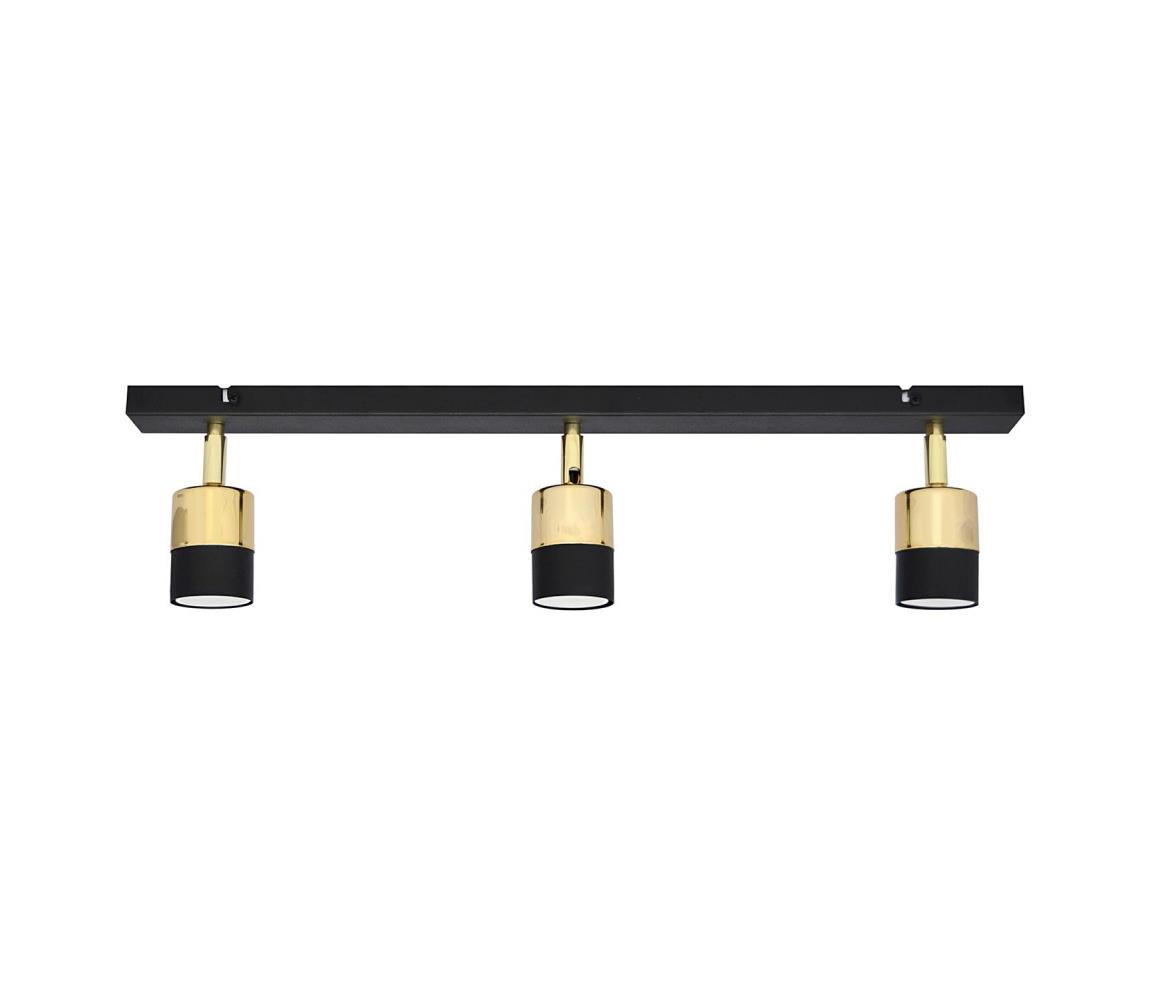 LED Bodové svítidlo TUBSSON 3xGU10/4,8W/230V černá/zlatá