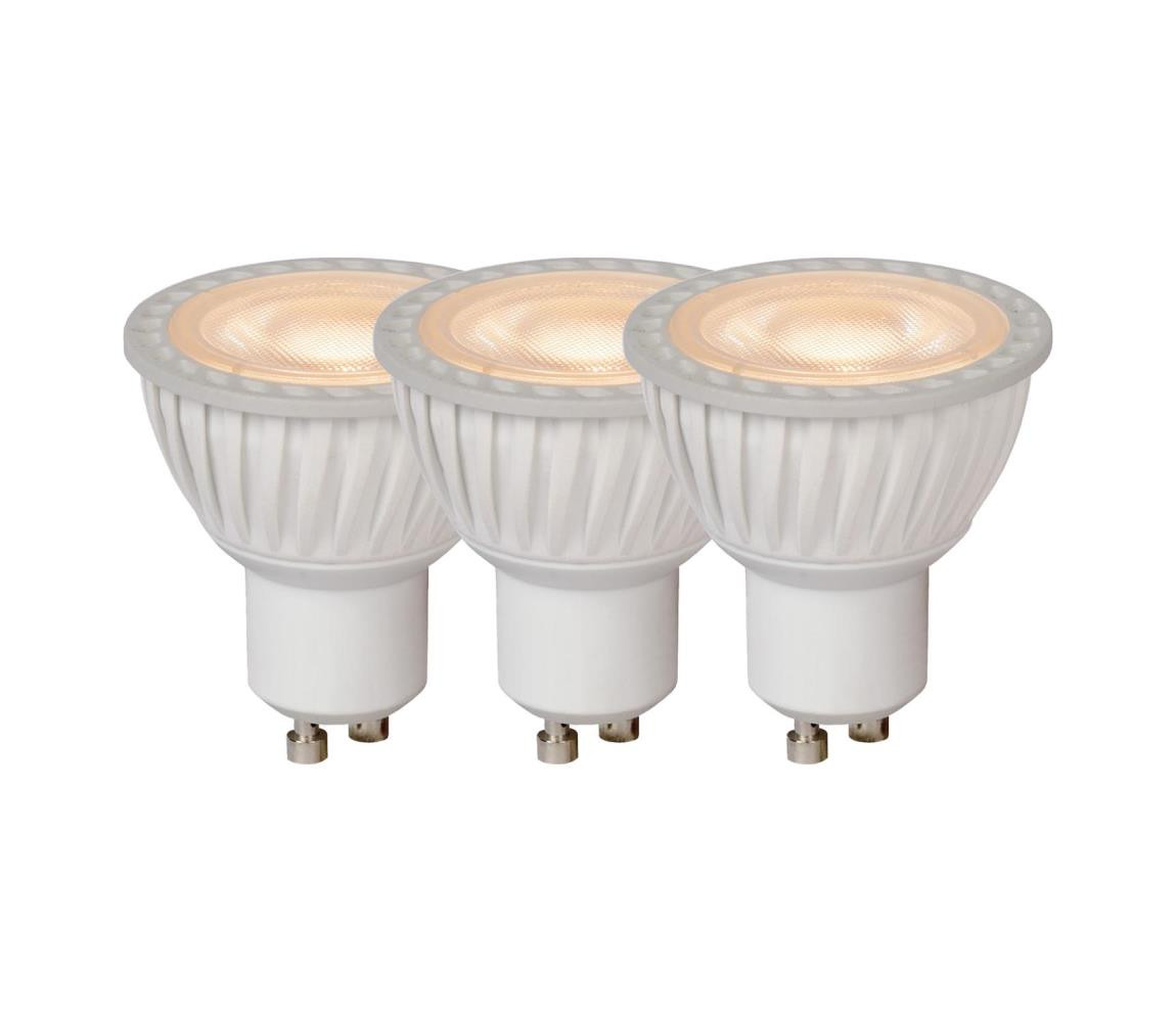Lucide LED žárovka 5 cm stmívatelné GU10 3x5W 3000K Bílá