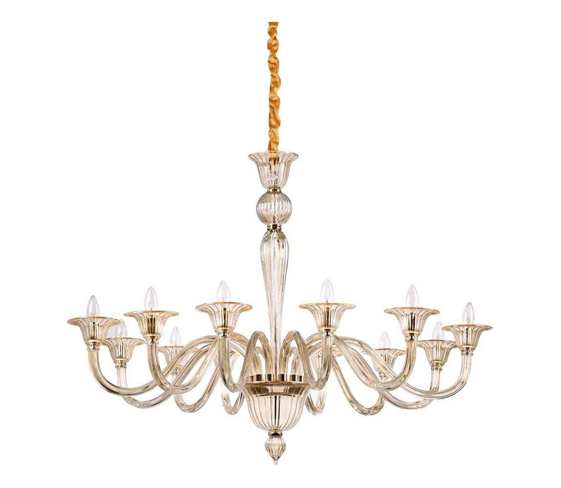 Ideal Lux Ideal Lux - Lustr na řetězu BRIGITTA 12xE14/40W/230V pr. 120 cm mosaz