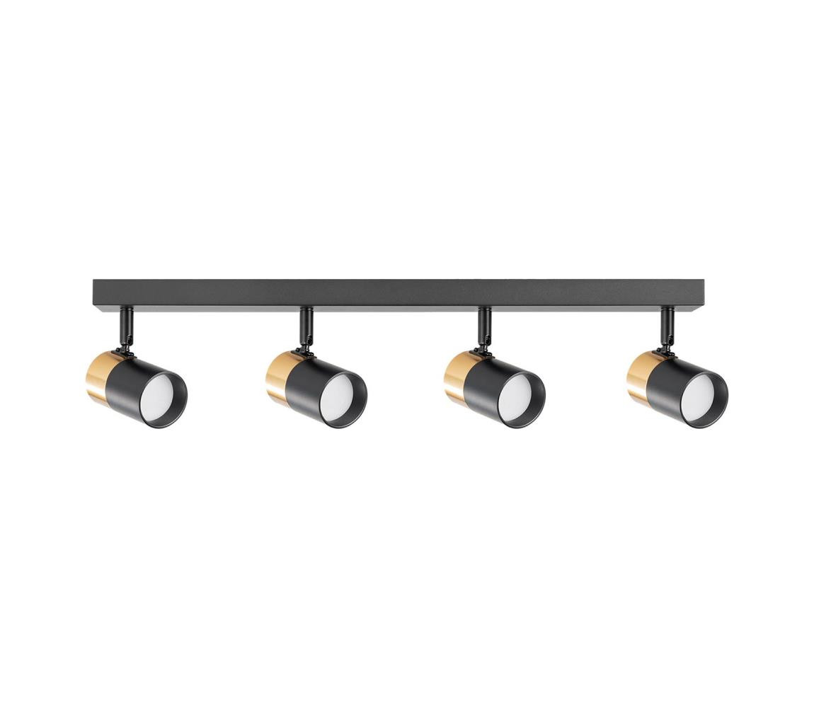 Zuma Line Zuma Line 2204BD-4-BK - Bodové svítidlo FORI 4xGU10/50W/230V černá/zlatá