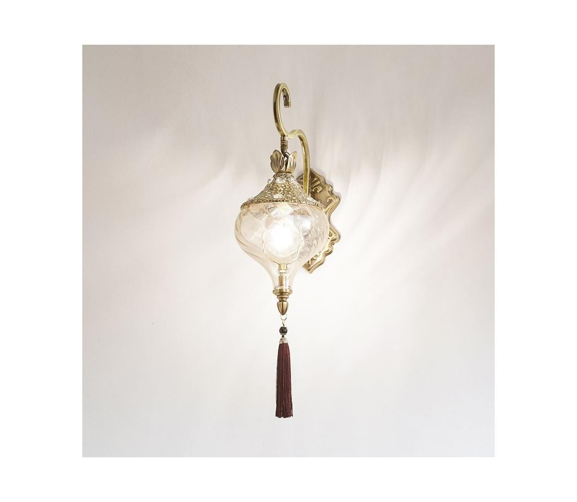 Ideal Lux Ideal Lux - Nástěnná lampa HAREM 1xE27/42W/230V mosaz