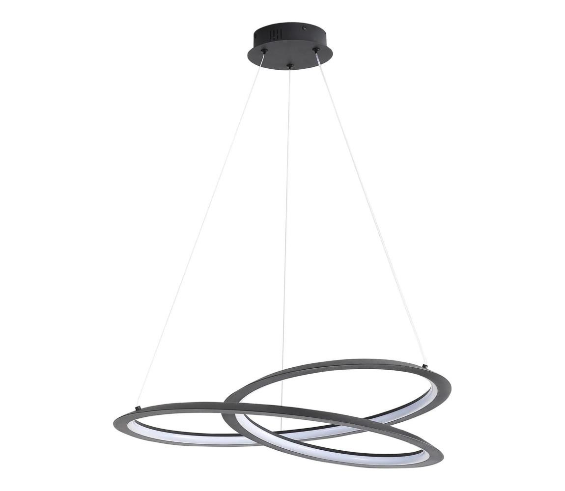 LED Lustr na lanku TANGO LED/44W/230V 4000K pr. 60 cm černá