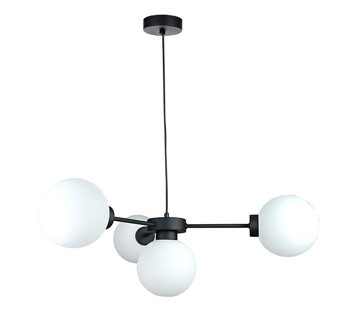Keter Lighting Lustr na lanku KALIOPE 4xE14/50W/230V černá/bílá