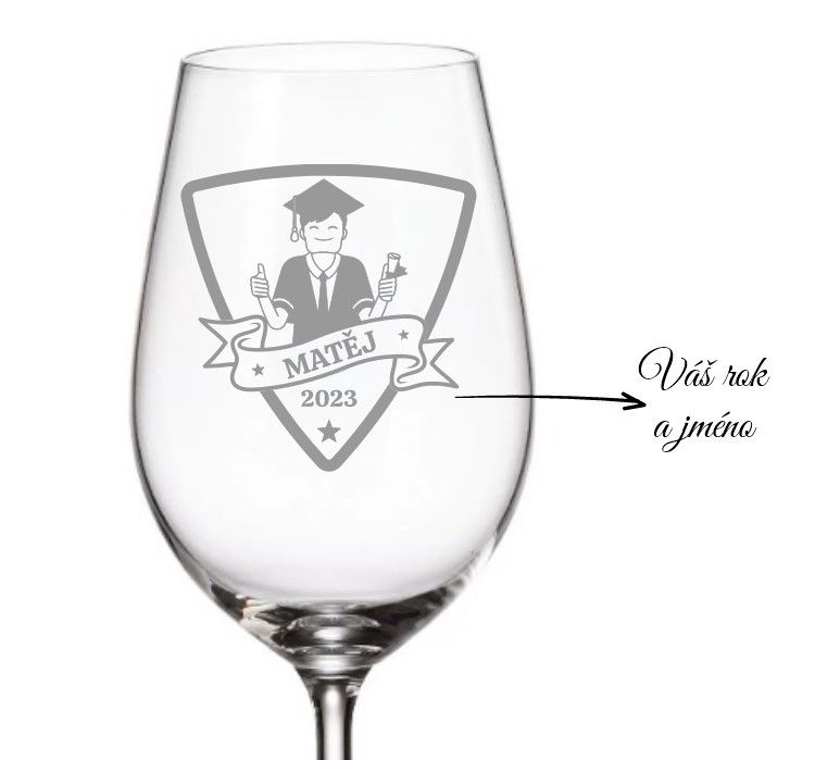 Dekorant Sklenička pro maturanty KLUK
