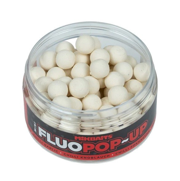 MIKBAITS - Mini Plovoucí Boilie Fluo 100 ml 10 mm - Chilli Česnek