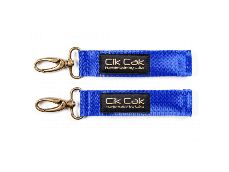 Cik Cak Úchyty na kočárek modrá staromosaz