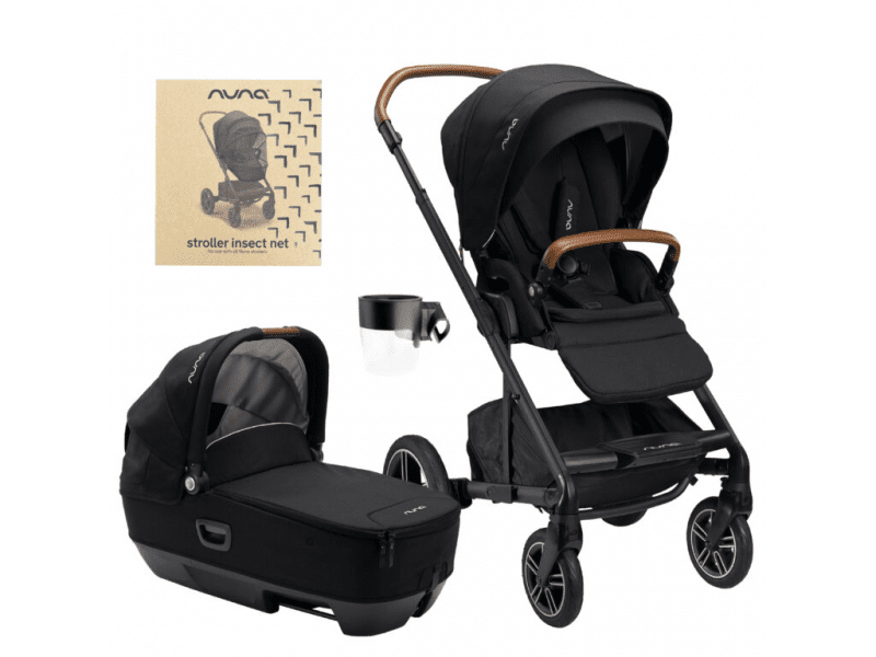 Nuna set 2 MIXX™ 2023 caviar, sportovní kočárek + hl.korba