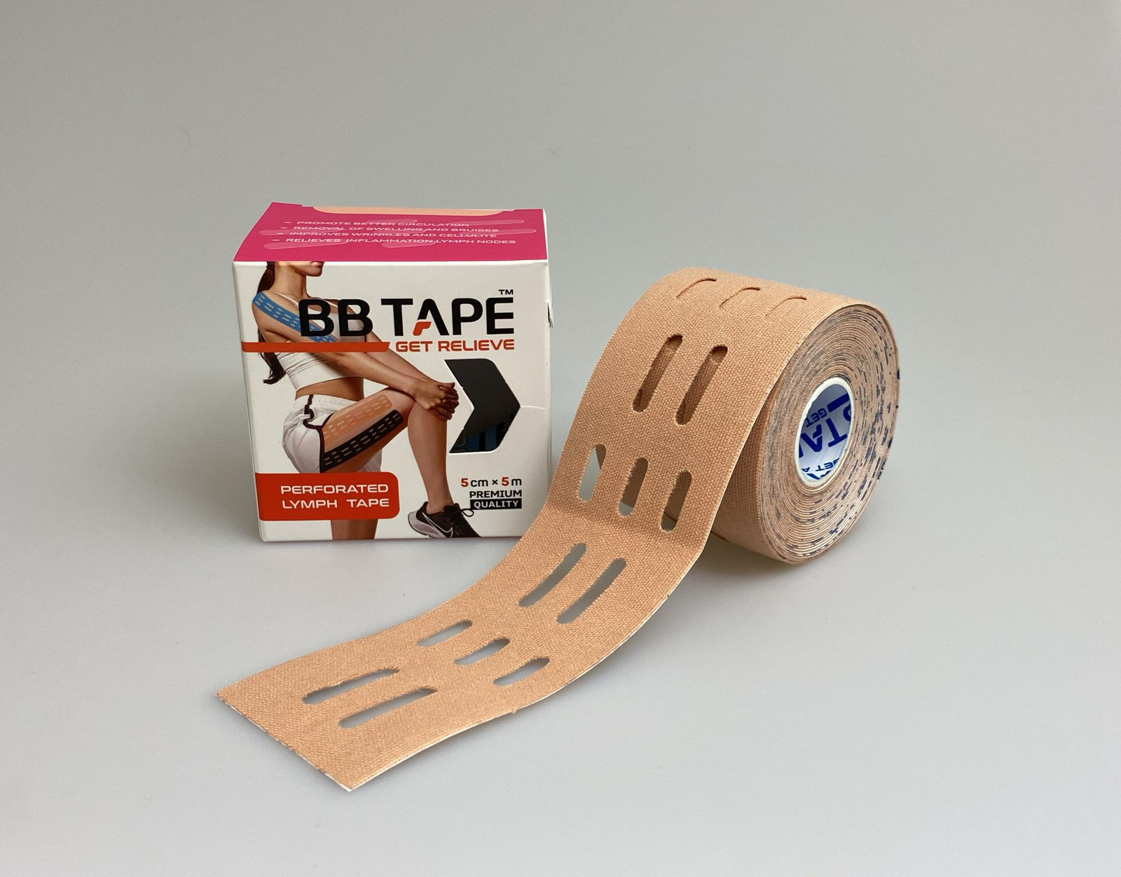 BB Tape Kineziologický tejp na lymfu děrovaný