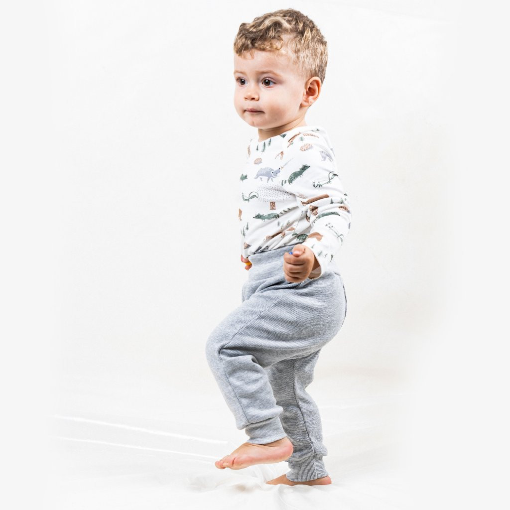 AND Dětské tepláčky - šedá, 9-12 m