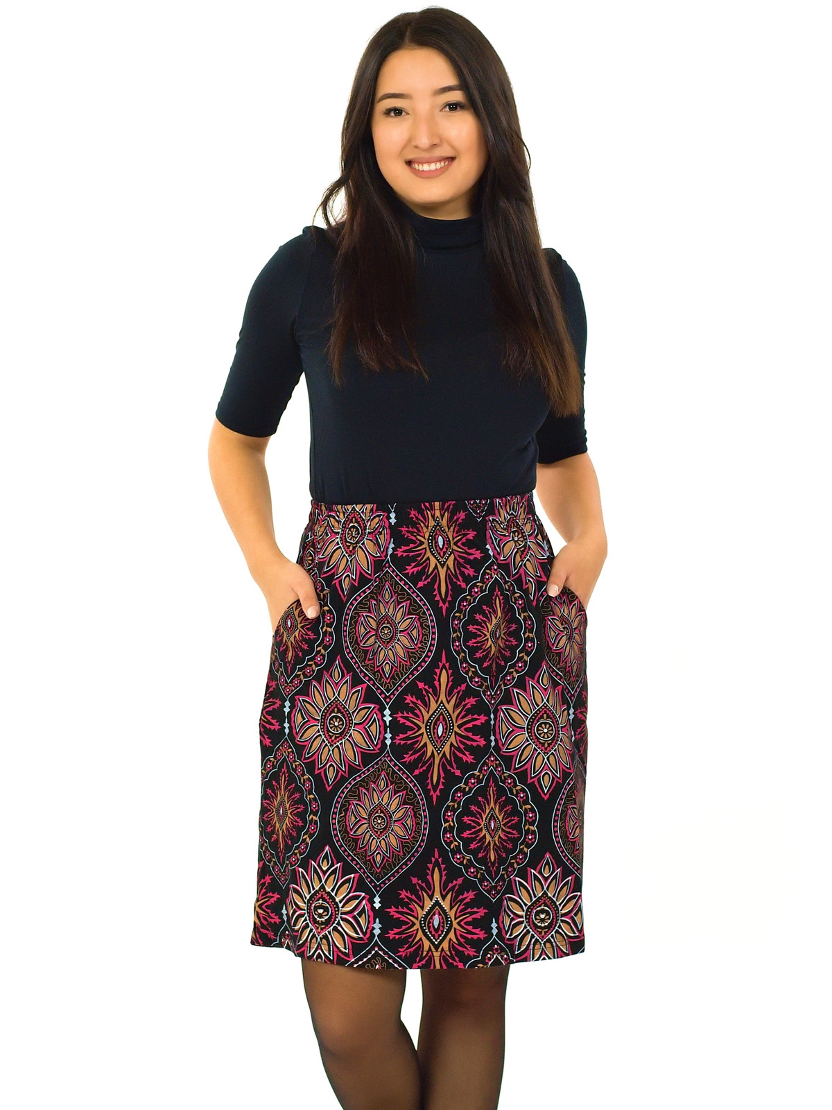 Himalife Sukně Kara - černá s červenou Velikost: S/M