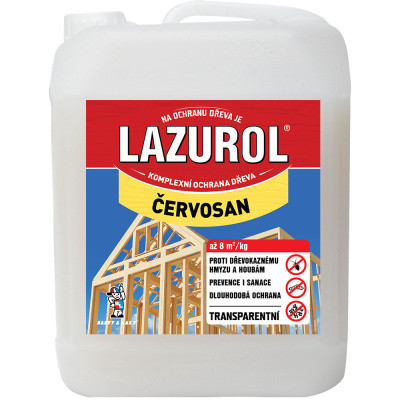 Lazurol červosan na hubení červotočů, 5 l