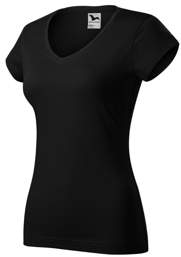 Dámské tričko Malfini Fit V-neck černá