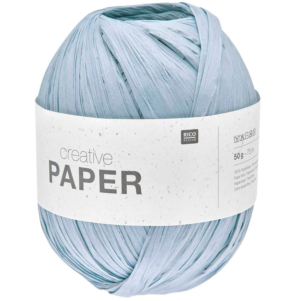 Rico design háčkovací papírová příze Creative paper odstín 006 světle modrá - 1 ks