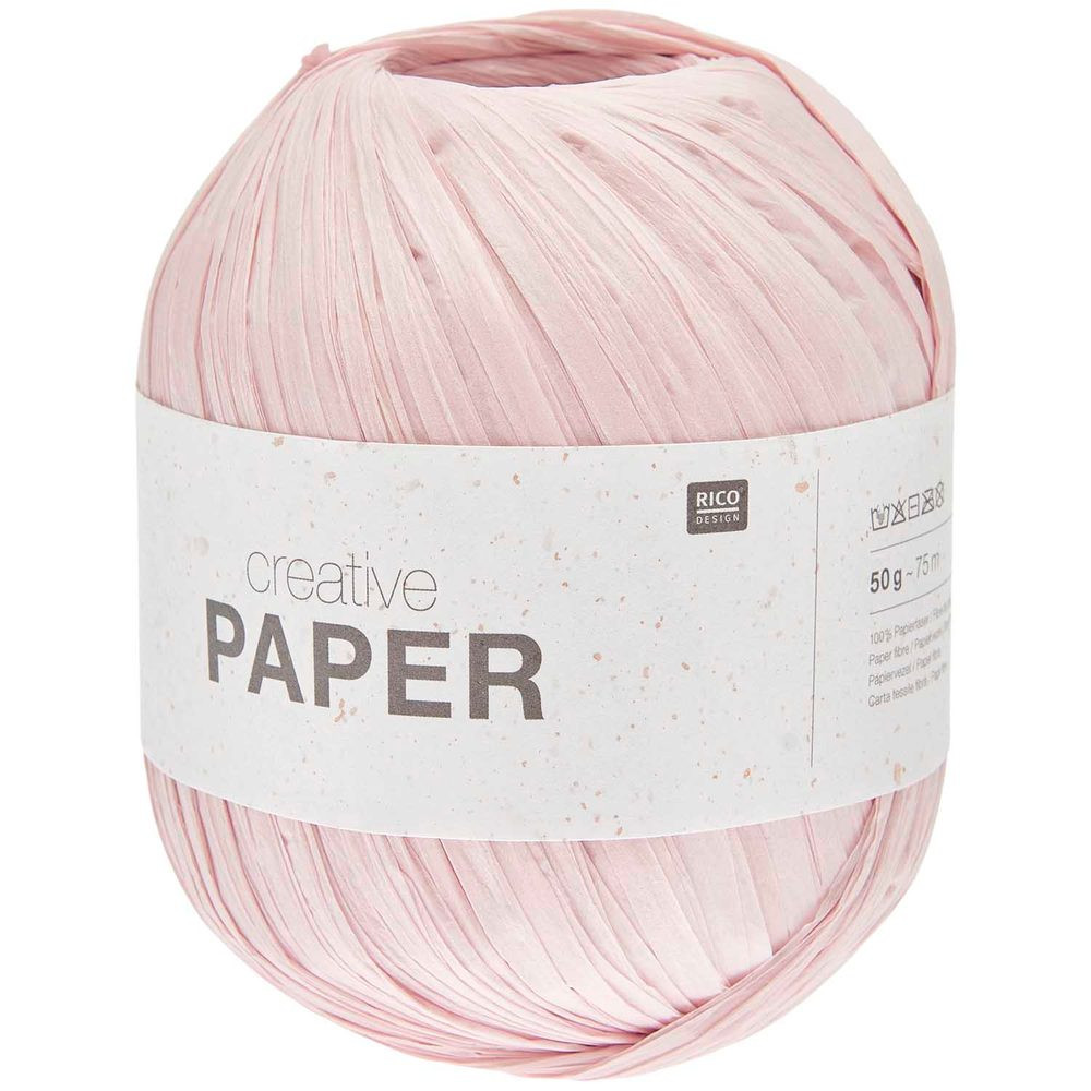 Rico design háčkovací papírová příze Creative paper odstín 004 růžová - 1 ks