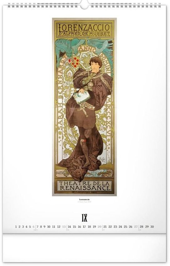 Alfons Mucha 2026 - nástěnný kalendář