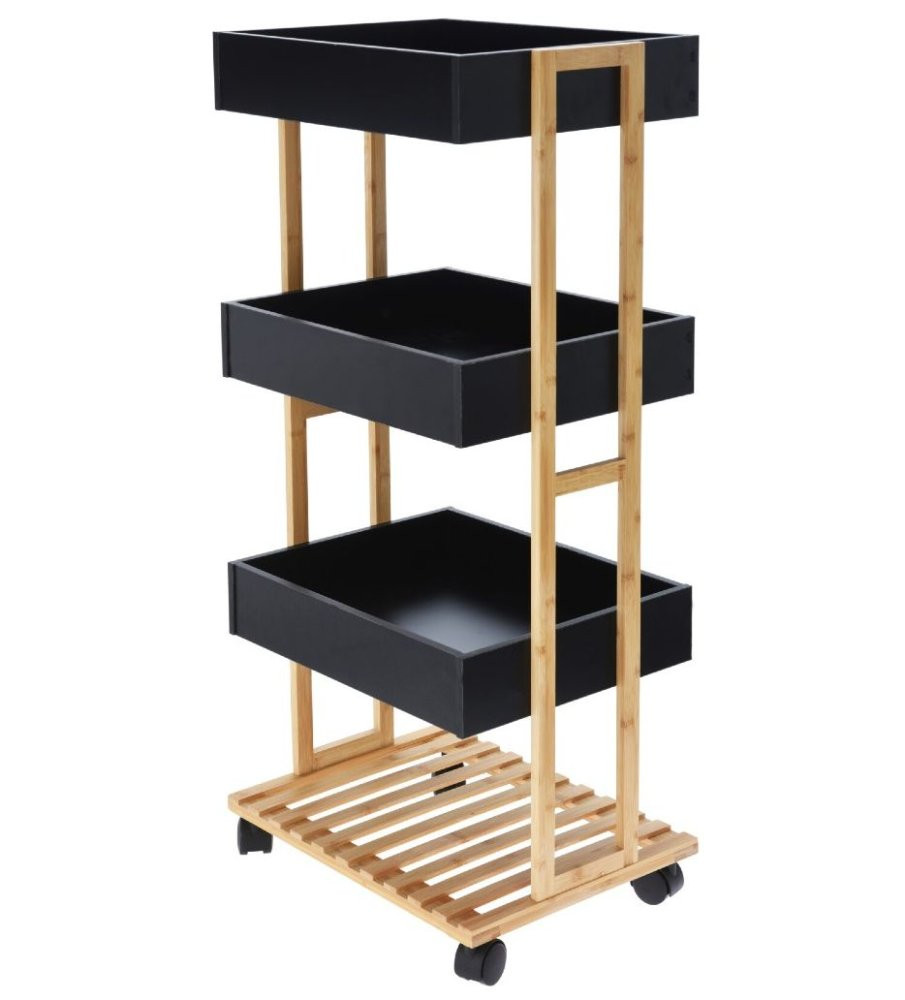 EXCELLENT
 Pojízdný regál do koupelny 4 police 88 cm KO-KR8000040