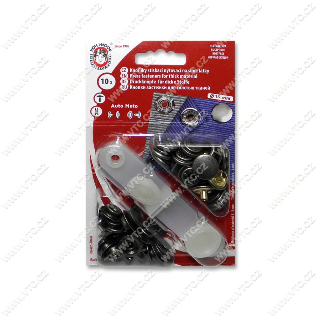 Sada druků Koh-I-Noor AM6 antik hladký blistr 10 ks - šedá