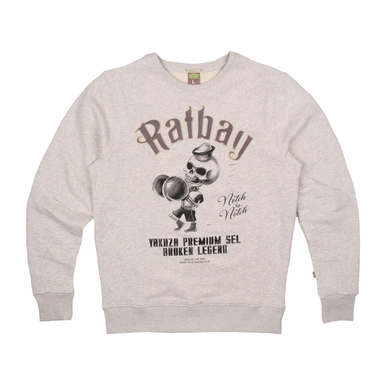 Mikina Yakuza Premium Skull Ratbag - šedá, XXL